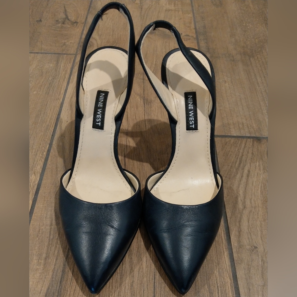 Nine West blue sling back heels 💙 👠 - Picture 2 of 6